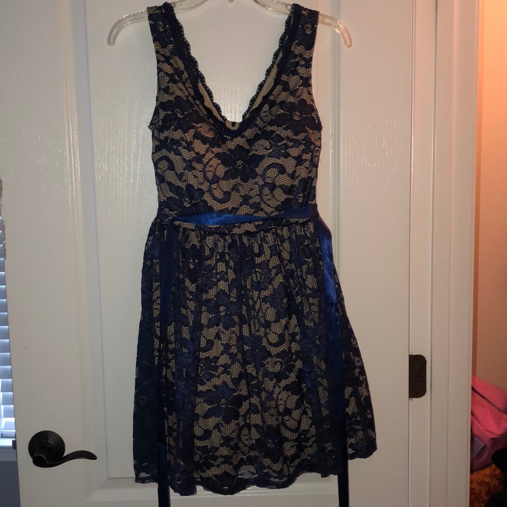 Dark blue lace dress